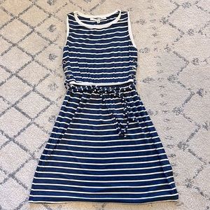 Navy striped summer dress